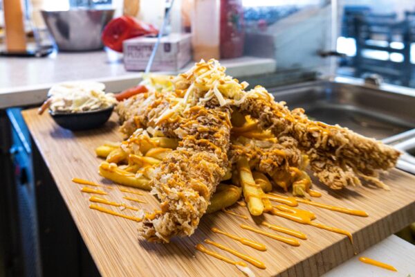 Crispy med Pommes